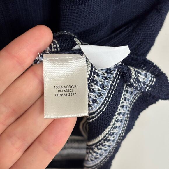 NWT C.J. Banks Sweater Tank in Navy Blue - Size 1X - Picture 4 of 5